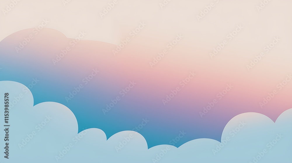 Pastel Sky Cloudscape Soft Gradient Background Pastel Sky Cloudscape Soft Gradient Background