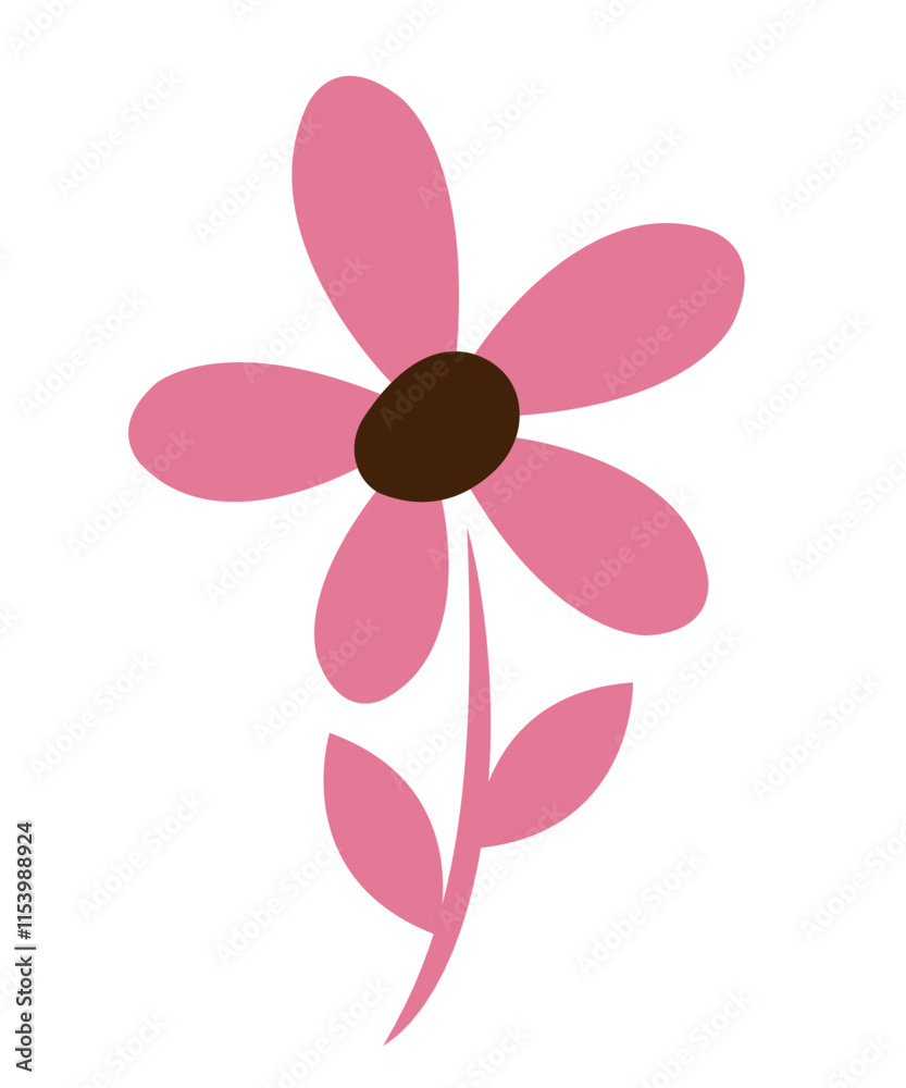 Flower clip art design on plain white transparent isolated background for card, shirt, hoodie, sweatshirt, apparel, tag, mug, icon, poster or badge Flower clip art design on plain white transparent isolated background for card, shirt, hoodie, sweatshirt, apparel, tag, mug, icon, poster or badge
