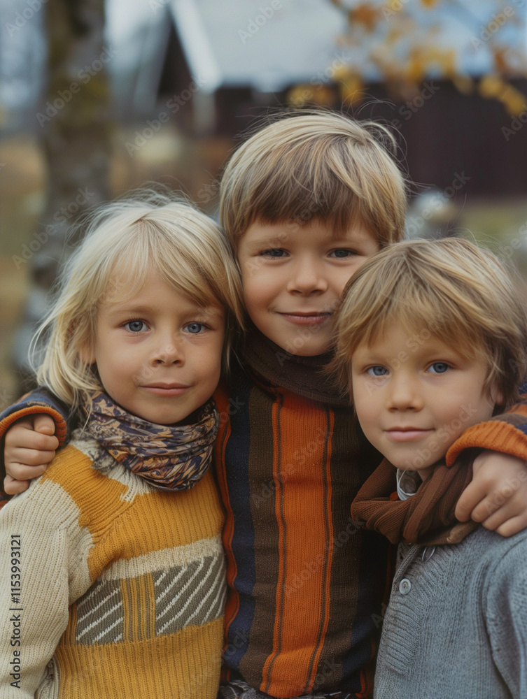 Fototapeta premium portrait of two children