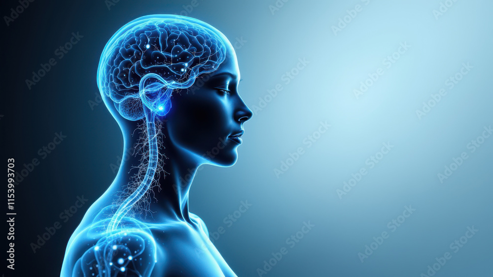 Vagus Nerve Stimulation with visible brain activity. Vagus Nerve Stimulation with visible brain activity.