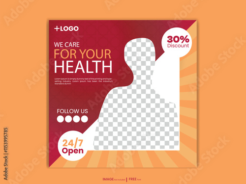 Health Care Medical Social Media Post design Template