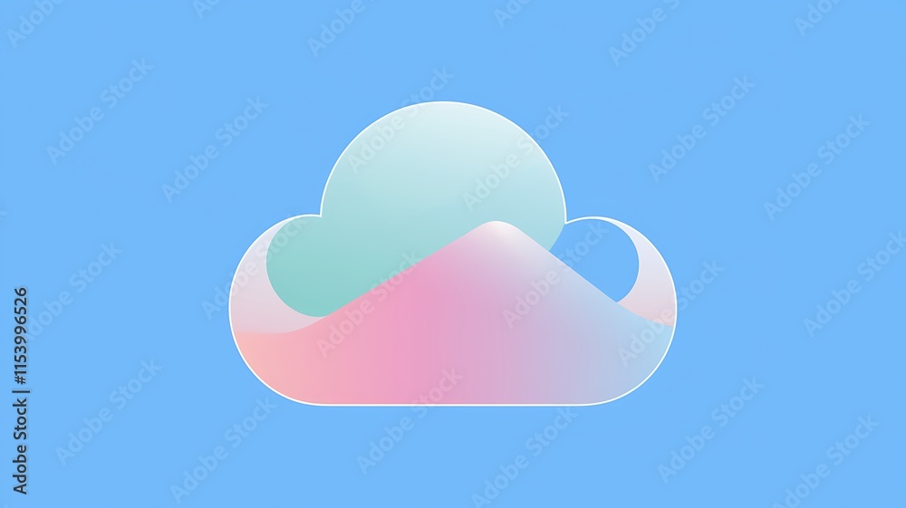 Pastel Cloud Shaped Abstract Design Image