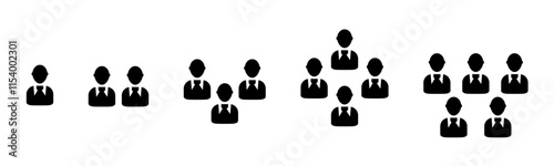 logo, app, UI isolated, People icon set in trendy flat style. Persons symbol collection infographics website design.