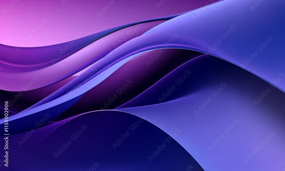 Abstract purple and blue wavy background.