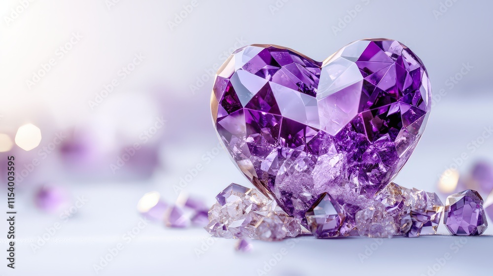 Detailed close-up of a heart-shaped amethyst texture, highlighting unique patterns and natural flaws, set against a white background. Detailed close-up of a heart-shaped amethyst texture, highlighting unique patterns and natural flaws, set against a white background.