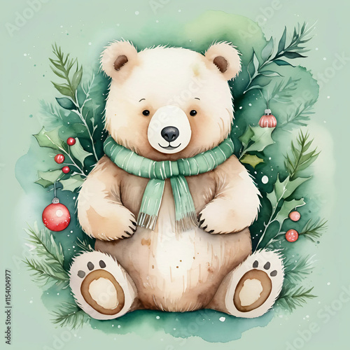Teddy Bear Christmas card