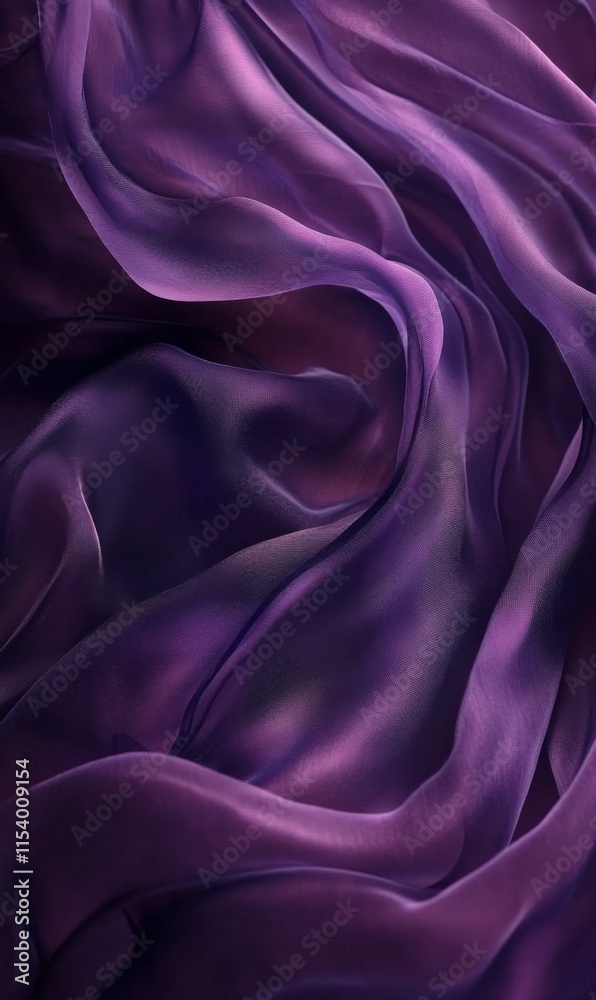 Obraz premium Midnight teal silk fabric with flowing folds, rich and deep tones, elegant lighting, texture background