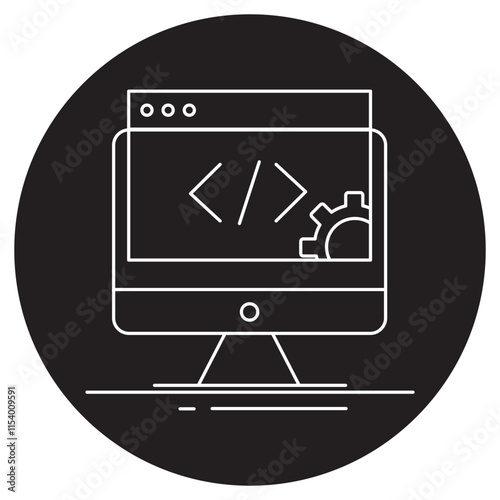 Programming Icon, Mastering the Fundamentals of Programming for Success, Exploring Advanced Programming Techniques and Applications Icons, vector