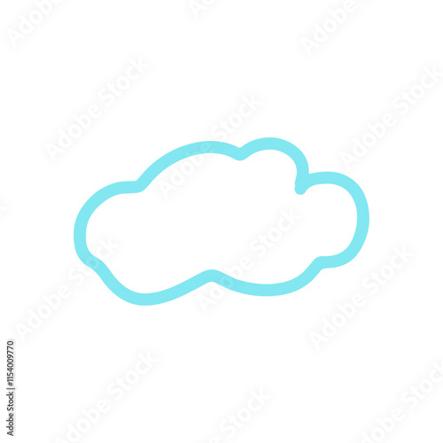 Illustration of an Kids Drawing Cloud