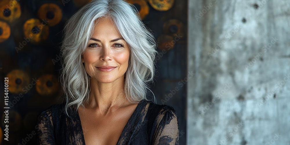 Fototapeta premium portrait of an woman on a studio background