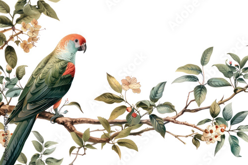 PNG Forest borders parrot illustration bird. photo