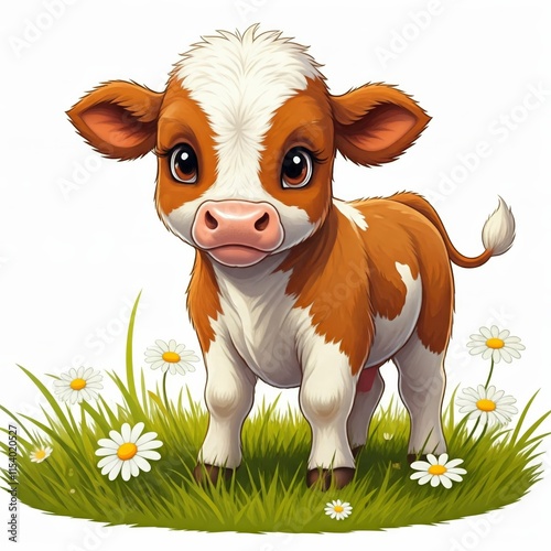 cow with a flower photo