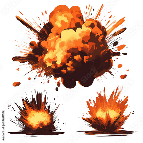 Vibrant Explosion Splash PNG with Realistic Effects for Digital Art and Branding