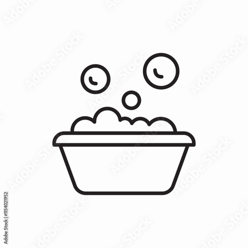 basin foam icon sign vector