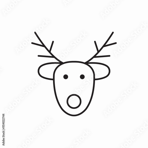 deer animal icon sign vector
