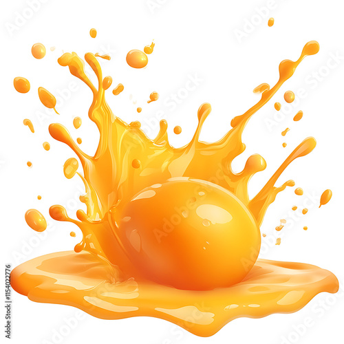 Vibrant Orange Drink Splash PNG Perfect for Packaging and Advertising