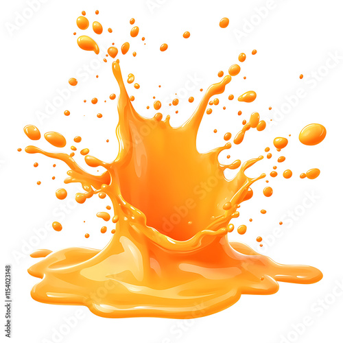 High Resolution Orange Juice Splash PNG Perfect for Advertising Projects