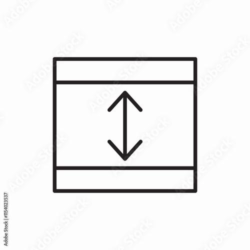 height size icon sign vector