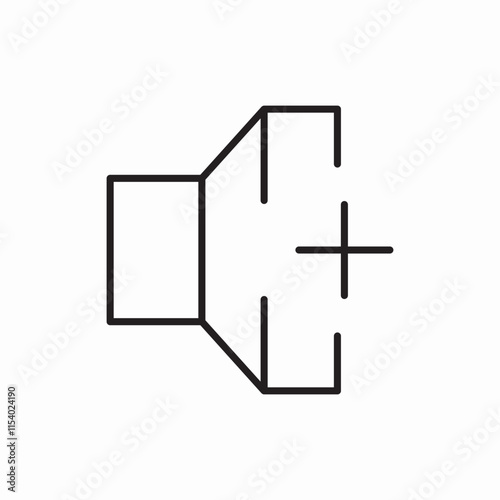 loadspeaker plus add icon sign vector
