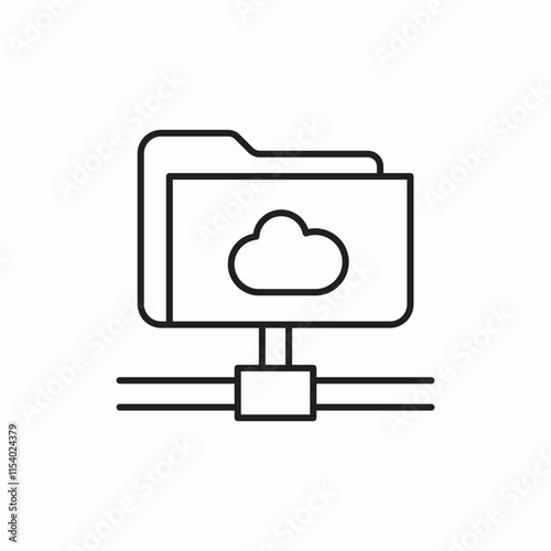 local cloud folder icon sign vector