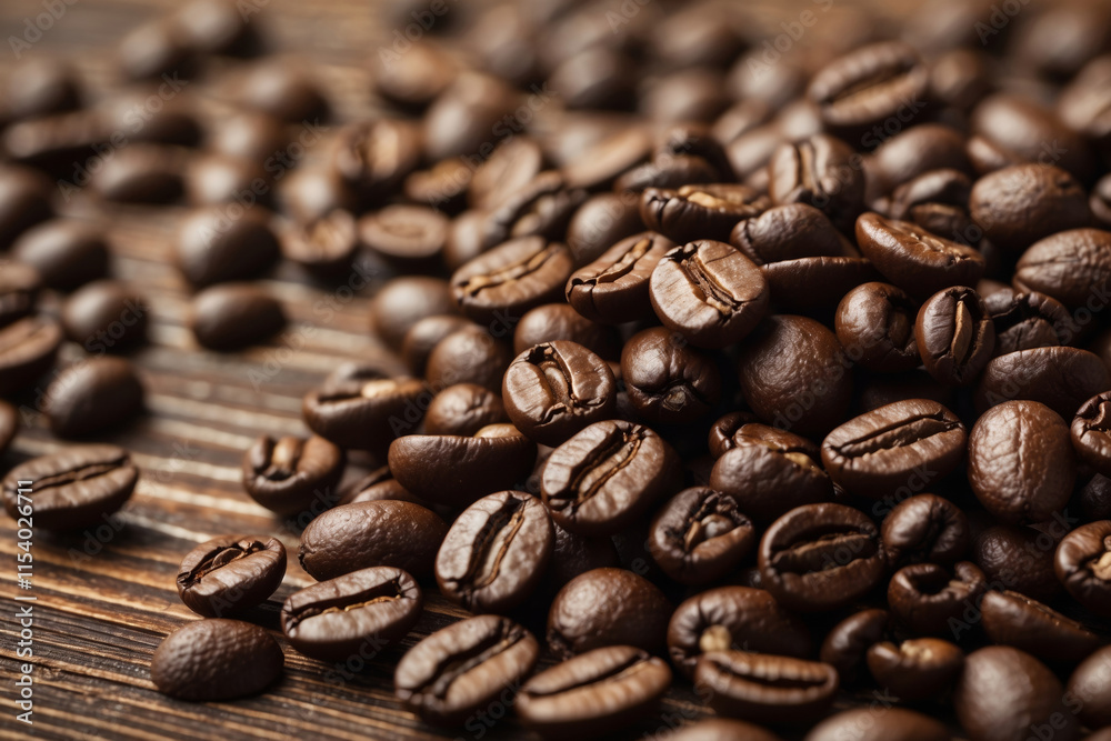 A heap of roasted coffee beans A heap of roasted coffee beans