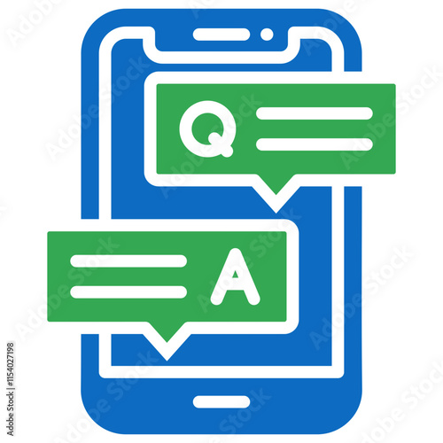 Q & A vector contact us communication glyph icon