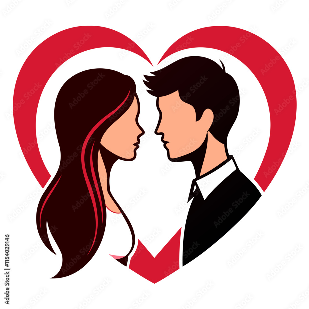 High-quality Couple in heart shape Silhouette Vector Illustration with Transparent Background High-quality Couple in heart shape Silhouette Vector Illustration with Transparent Background