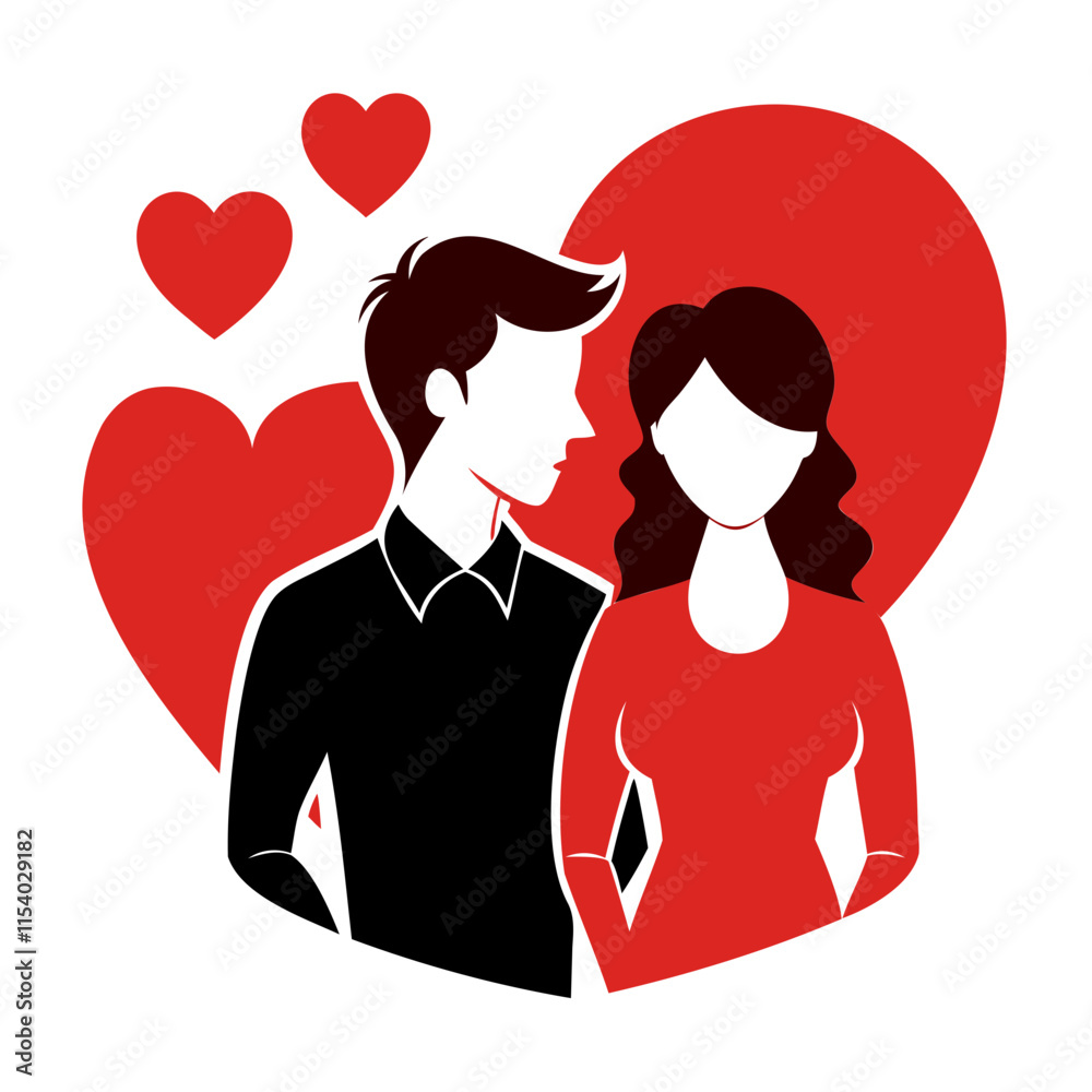 High-quality Couple in heart shape Silhouette Vector Illustration with Transparent Background High-quality Couple in heart shape Silhouette Vector Illustration with Transparent Background