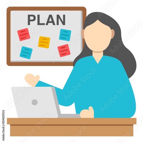 Modern design icon of business plan