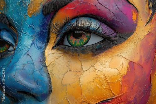 Joy in every detail showcases vibrant carnival face paint enhancing celebration atmosphere