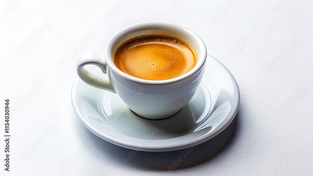 Demitasse cup filled with an espresso shot, a coffee moment. Demitasse cup filled with an espresso shot, a coffee moment.