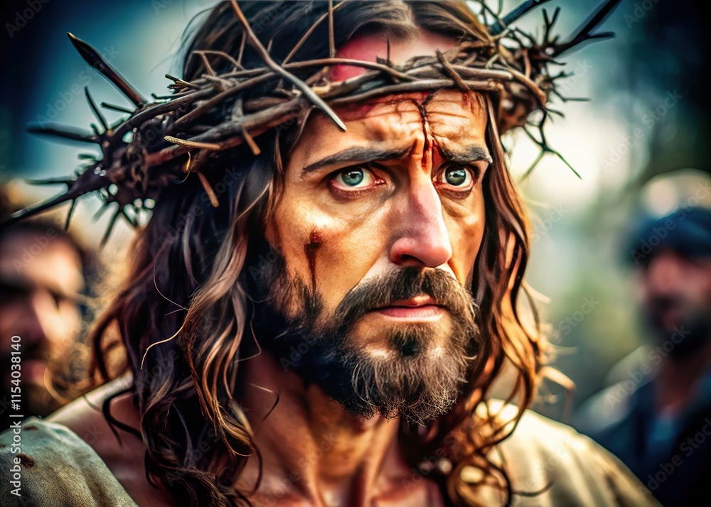 Passion of Christ: deep focus, religious artwork with dramatic lighting. Passion of Christ: deep focus, religious artwork with dramatic lighting.