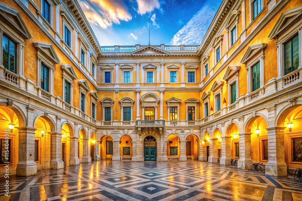 Fototapeta premium Stunning AI architectural photo of Palazzo Montecitorio's interior.