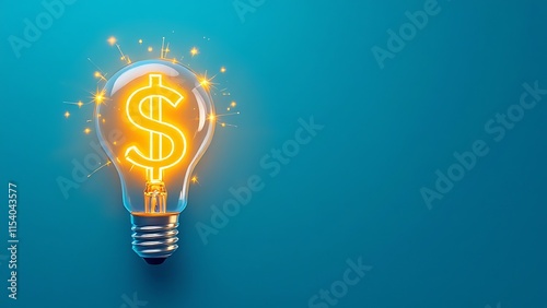Creative Dollar Sign Light Bulb Concept for Innovation and Finance
