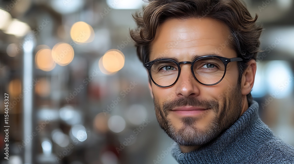 Portrait of a smiling man wearing glasses. Portrait of a smiling man wearing glasses.