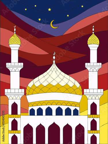 mosque dome and minarets