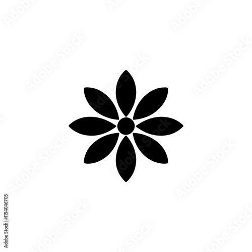 Flower silhouette vector illustration