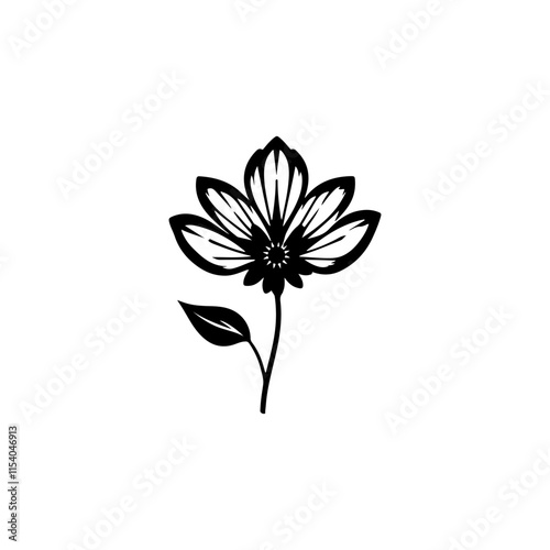 Flower silhouette vector illustration