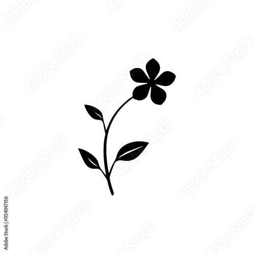 Flower silhouette vector illustration