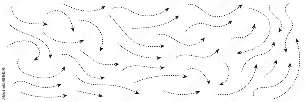 Set of black hand drawn arrow element vector. Collection of doodle arrows, lines, symbol, pointing mark, shapes on white background. Simple icon illustration. Set of black hand drawn arrow element vector. Collection of doodle arrows, lines, symbol, pointing mark, shapes on white background. Simple icon illustration.