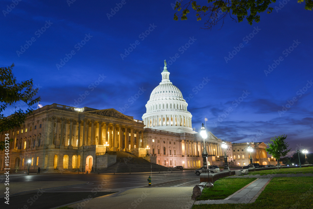 Obraz premium US Capitol Building at night - Washington DC United States