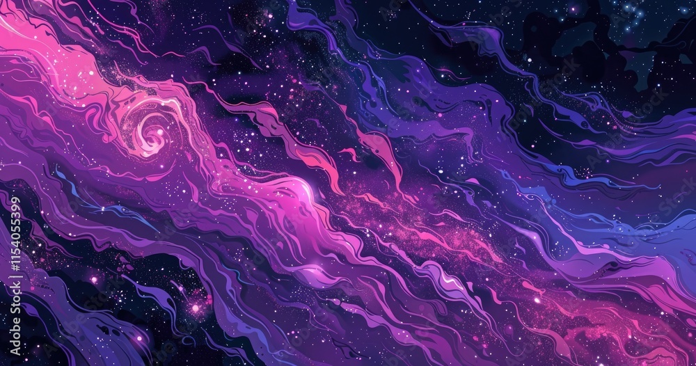 A vibrant cosmic scene with swirling colors representing the beauty of the universe. A vibrant cosmic scene with swirling colors representing the beauty of the universe.