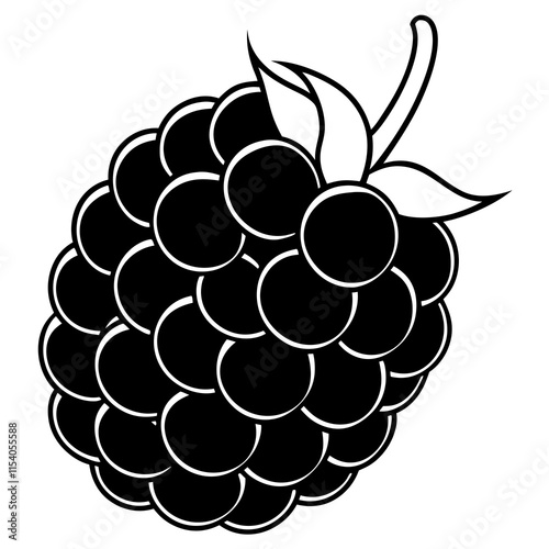 Blackberry line art art vector
