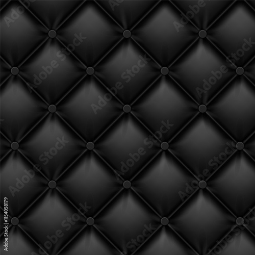 Leather texture. Vip background with black rivets. Vector illustration.
