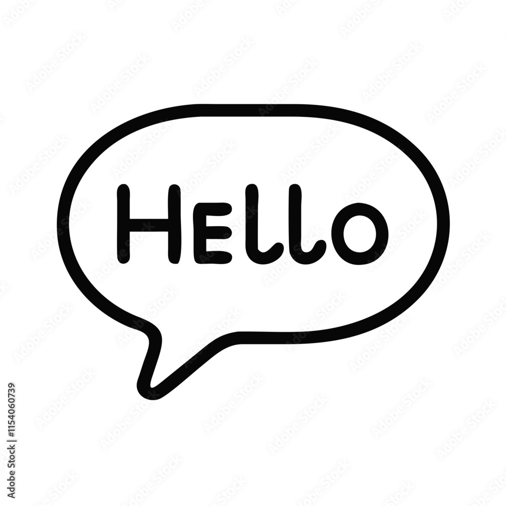 Speech bubble icon with the word Speech bubble icon with the word