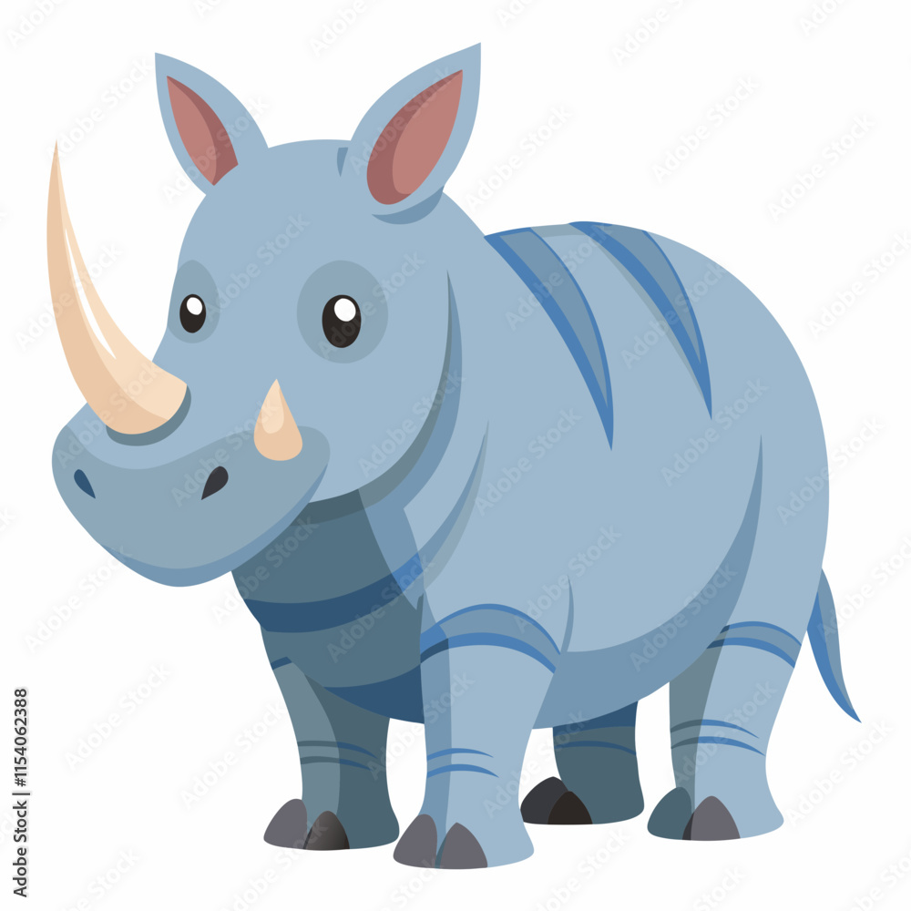 Obraz premium rhino cartoon isolated on white