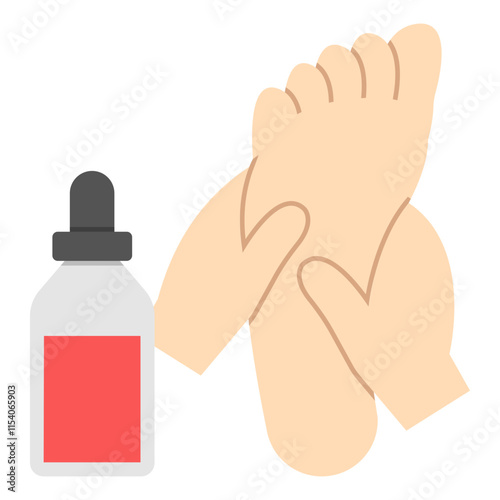 A trendy design icon of foot massage
