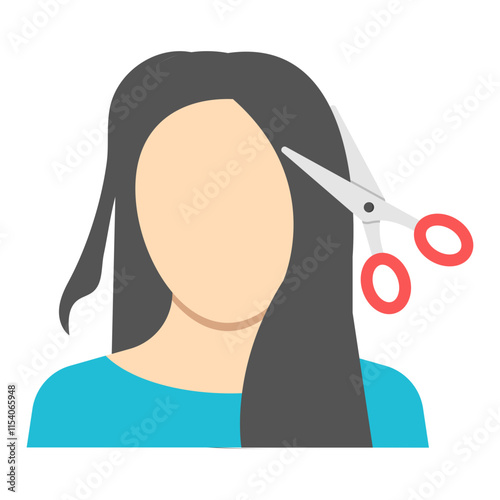 An icon design of hair cut