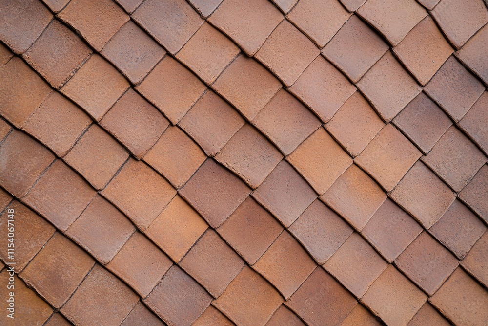 Detailed View of Terracotta Roof Tiles with a Stunning Geometric Pattern Detailed View of Terracotta Roof Tiles with a Stunning Geometric Pattern