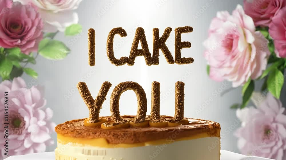 A cake with the words 